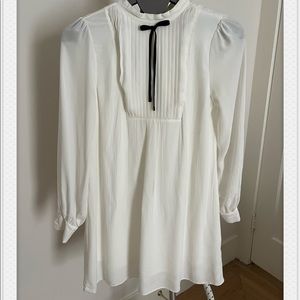 ASOS long sleeve white mini dress